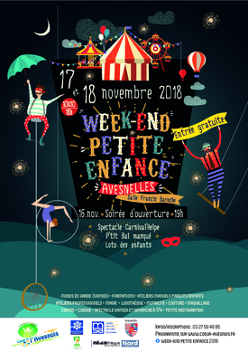 Affiche du week-end Petite Enfance 
Thème : le cirque